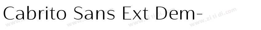 Cabrito Sans Ext Dem字体转换